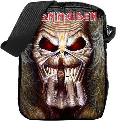 IRON MAIDEN CROSSBODY BAG - MIDDLE FINGER (ROCKSAX)