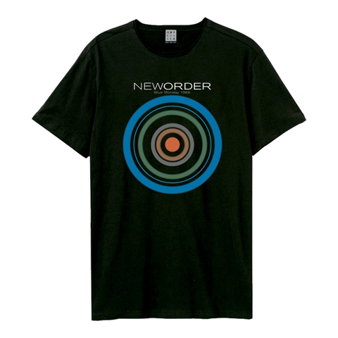 NEW ORDER - BLUE MONDAY AMPLIFIED LARGE VINTAGE BLACK T SHIRT