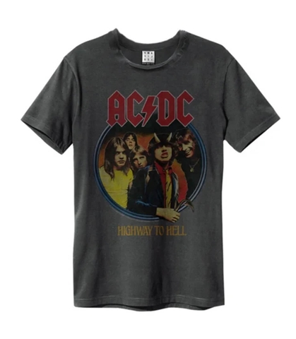 AC/DC HIGHWAY TO HELL AMPLIFIED VINTAGE CHARCOAL X LARGE T SHIRT