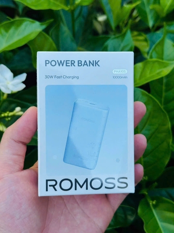 [Sẵn hàng] SẠC DỰ PHÒNG ROMOSS PHA10S 10.000MAH 30W, LÕI 21700 CHỐNG CHÁY NỔ (Kho đối tác)