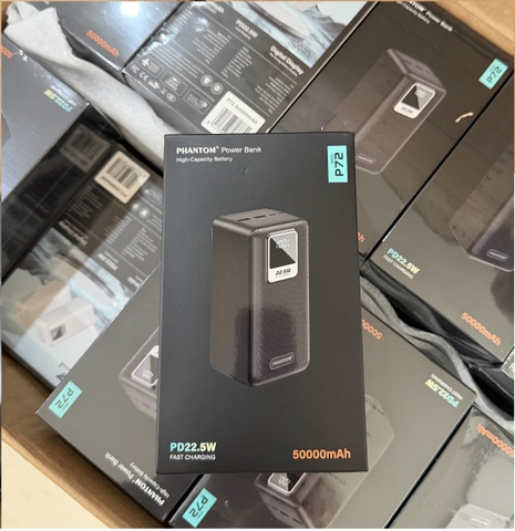[Instock] PIN DỰ PHÒNG PHANTOM P72 50.000mah, dung lượng siêu khủng, hàng chính hãng (Kho đối tác)