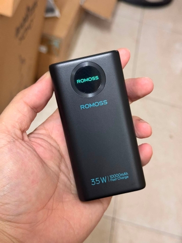 [Instock] PIN DỰ PHÒNG ROMOSS PHA10P 10.000MAH 35W, LÕI PIN 21700 (Kho đối tác)