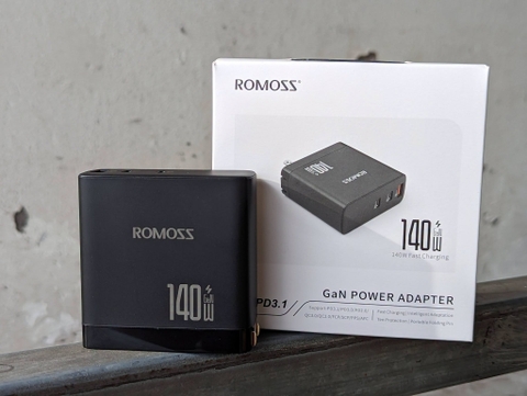 [Instock] CỦ SẠC ROMOSS 100W - 140W NHIỀU CỔNG, CHÂN GẬP GỌN (Kho đối tác)