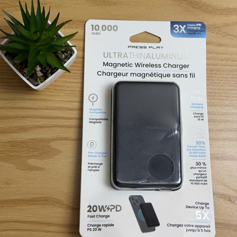 [Instock] Pin dự phòng Press Play 10.000mah, vỏ full nhôm, có Magsafe (Kho đối tác)