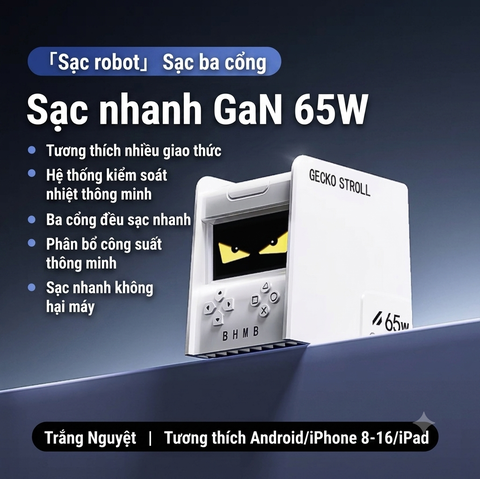 [Order] Củ sạc GaN Gecko Stroll 67w - Đã đóng ngày 07/08/2026
