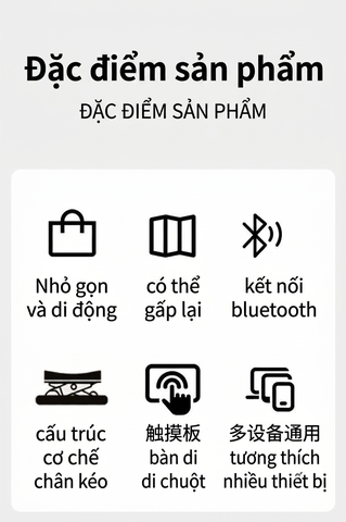 [Order] Bàn phím không dây gấp gọn