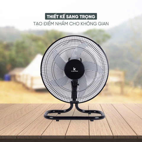 [Instock] Quạt sàn tích điện Kuscheln KRF25-01 , 05 cánh 16inch,  pin 12.000maH (Kho đối tác)