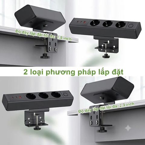 [Order] Ổ cắm điện kẹp bàn