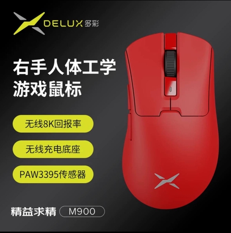 Chuột không dây Delux M900 Pro (Kèm dock sạc)