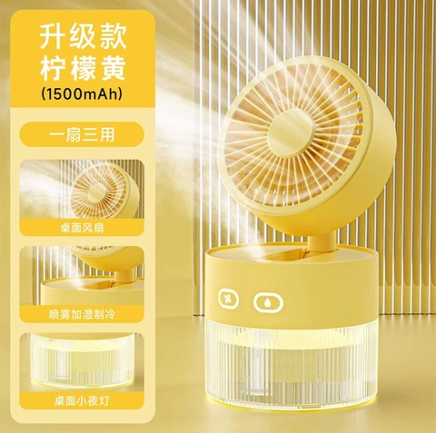 Quạt tích điện phun sương văn phòng, bàn làm việc