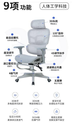 Ghế công thái học ztra SG015