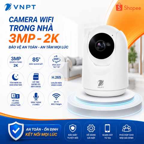 [Instock] CAMERA INDOOR AN NINH IS360P, 2K 3.2MP