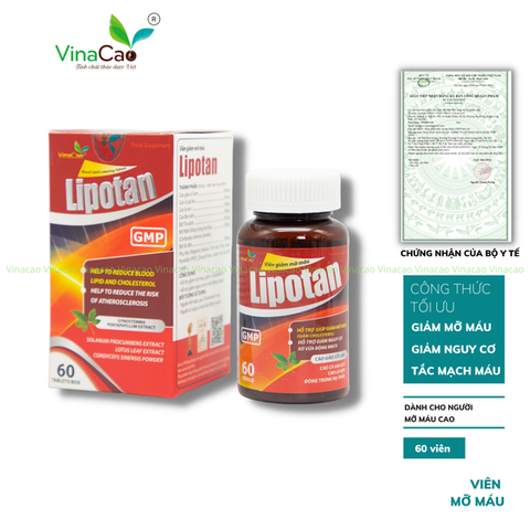 Viên uống giảm mỡ máu Lipotan Vinacao