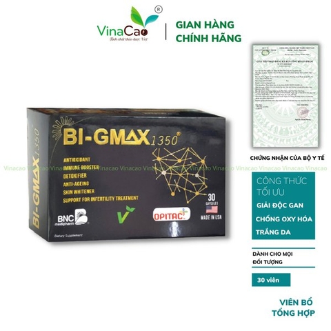Bi-GMAX 1350 Vinacao - Khử độc gan, thận, phổi, trắng da, trẻ hoá