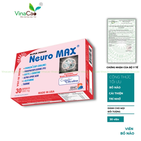 Super Power Neuro Max Vinacao - Bổ não, giúp điều trị bệnh lý về não, tăng cường trí nhớ