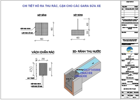 Thiết kế hệ thống thoát nước vầ bể tách dầu cho gara, cơ sở sửa chữa, chăm sóc xe