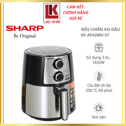 Nồi chiên không dầu Sharp 4.2L KF-AF42MV-ST