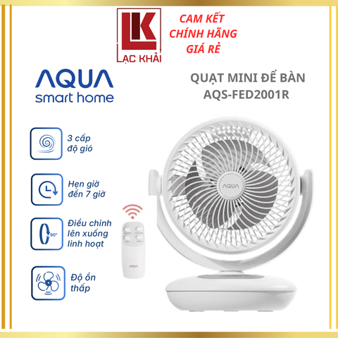 Quạt lưu thông không khí 2 in 1 AQUA AQS-FED2001R(W)-VN