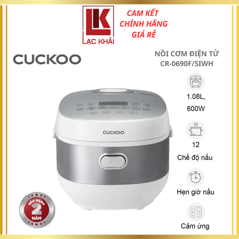 Nồi cơm điện tử Cuckoo 1.08L CR-0690F/SIWHCRVNCV