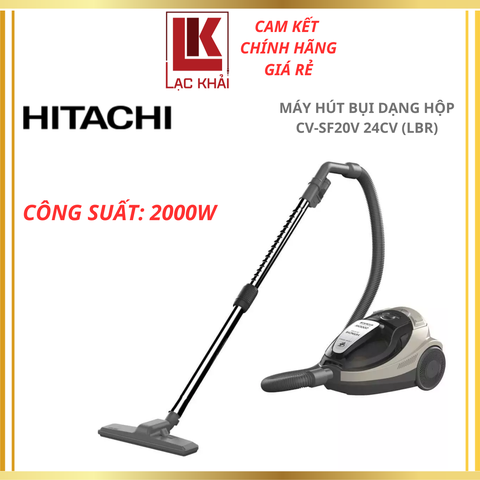 Máy hút bụi dạng hộp Hitachi CV-SF20V 24CV (BRE/LBR), Công suất 2000W