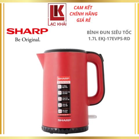 Bình đun siêu tốc 1.7L Sharp EKJ-17EVPS-RD