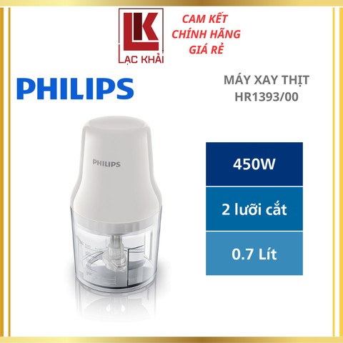 Máy xay thịt mini Philips HR1393 450W 0.5 lít