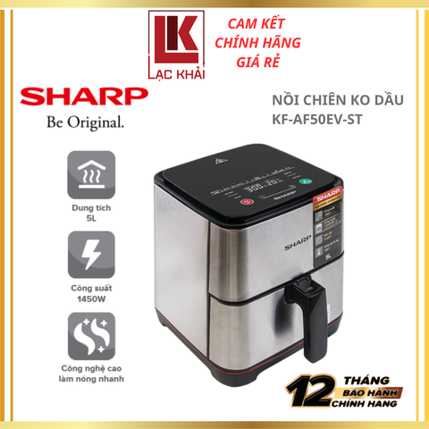 Nồi chiên không dầu Sharp 5L KF-AF50EV-ST