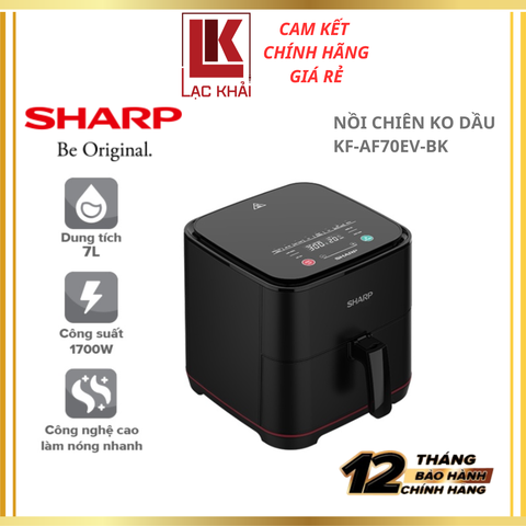 Nồi chiên không dầu Sharp 7L KF-AF70EV-BK