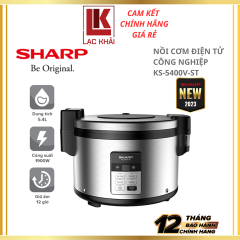 Nồi Cơm Điện Tử Công Nghiệp Sharp KS-5400V-ST