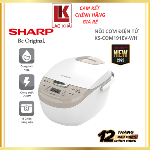 Nồi Cơm Điện Tử Sharp KS-COM191EV-WH