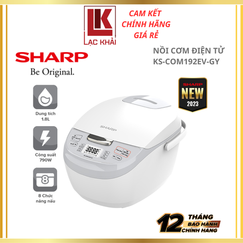 Nồi Cơm Điện Tử Sharp KS-COM192EV-GY