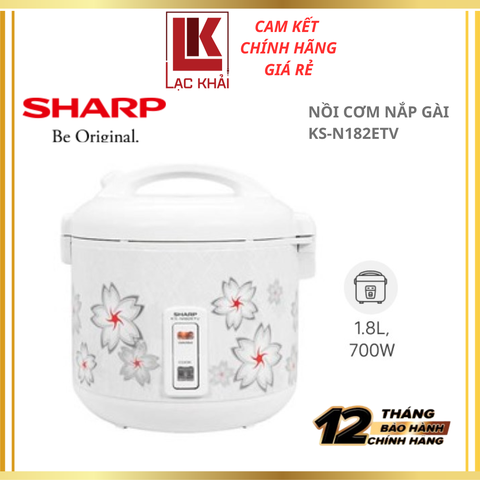 Nồi cơm nắp gài Sharp 1.8L KS-N182ETV-SW