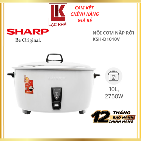 Nồi cơm nắp rời Sharp 10 lít KSH-D1010V