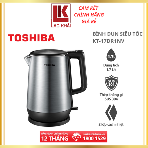 Bình đun siêu tốc Toshiba 1.7L KT-17DR1NV