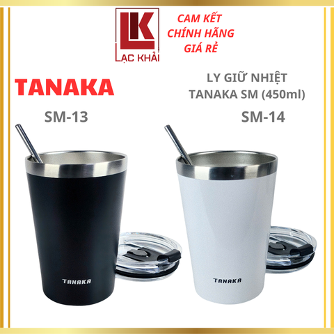 Ly giữ nhiệt nóng lạnh kèm ống hút 450ml Tanaka
