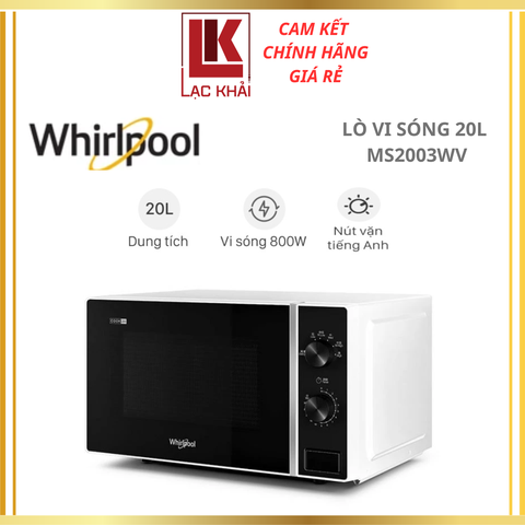 Lò vi sóng 20L Whirlpool MS2003WV