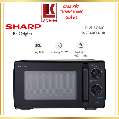 Lò vi sóng cơ Sharp 20L R-2040EH-BK
