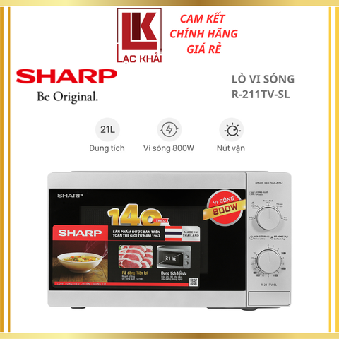 Lò vi sóng Sharp R-211TV-SL 21 Lít