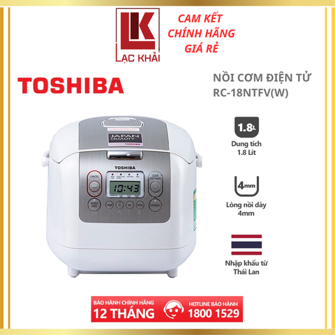 Nồi cơm điện tử Toshiba 1.8L RC-18NTFV(W)