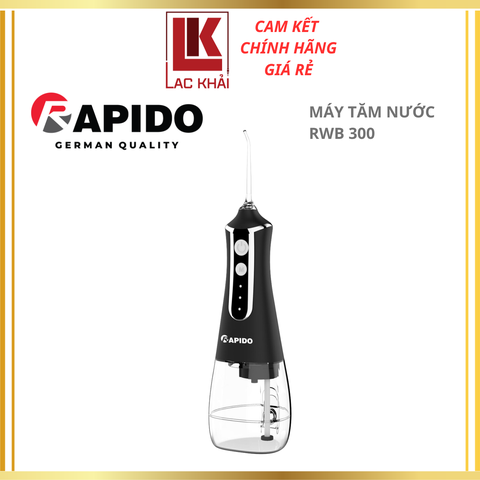 Máy tăm nước Rapido RWW – 300/RWB – 300, 300ml,vỏ nhựa ABS cao cấp - Hàng chính hãng