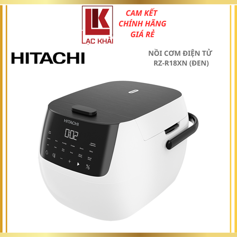 Nồi cơm điện tử Hitachi RZ-R18XN - Dung tích 1.8L, 14 chế độ nấu, màu trắng