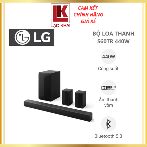 Bộ loa thanh (soundbar) LG S60TR 440W - Hàng chính hãng