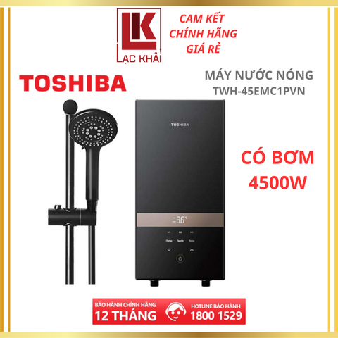 Máy nước nóng trực tiếp 4500W có bơm Toshiba TWH-45EMC1PVN(K)-KB