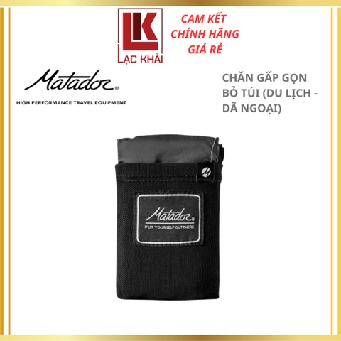 Chăn gấp gọn bỏ túi Matador Pocket Blanket_Black dành cho Du Lịch, Dã Ngoại , chất liệu chống thấm và chống thủng