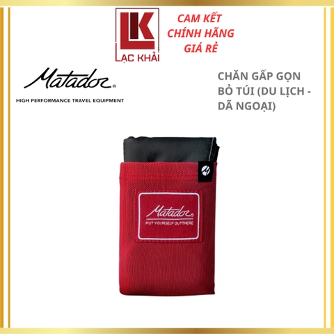 Chăn gấp gọn bỏ túi Matador Pocket Blanket_Original Red dành cho Du Lịch, Dã Ngoại , chất liệu chống thấm và chống thủng