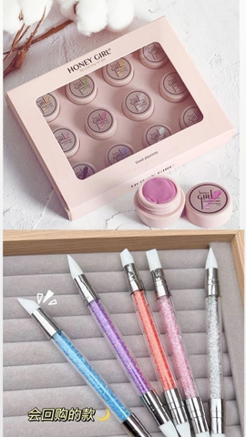 Set gel nặn + 5 cọ