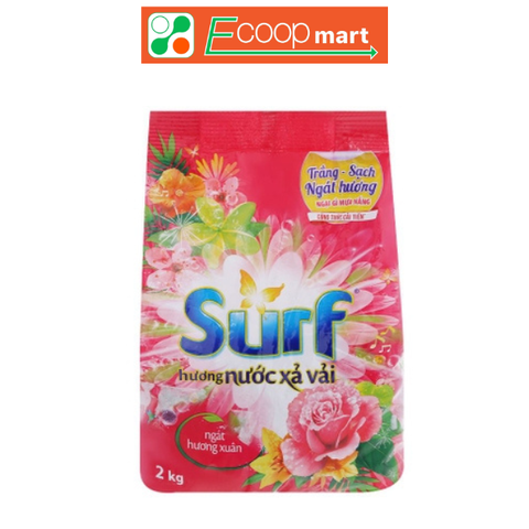 Bột Giặt Surf nước xả vải ngát hương xuân gói 2kg