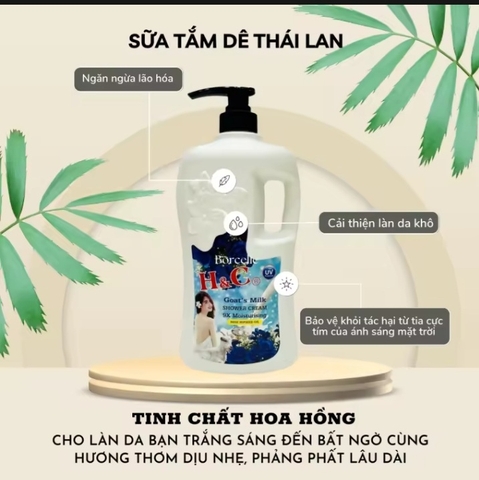 Sữa tắm H&C xanh chai 120ML
