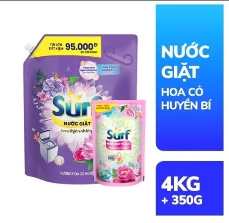 Combo NG Surf hoa cỏ huyền bí 4kg tặng NG Surf TN 350g