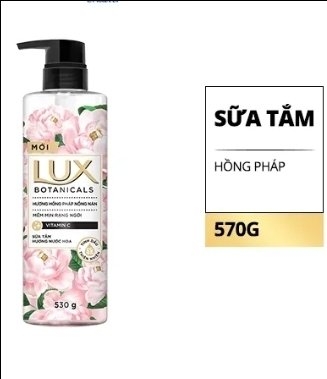 Sữa tắm Lux Botanicals hương hồng pháp nồng nàn chai 570g